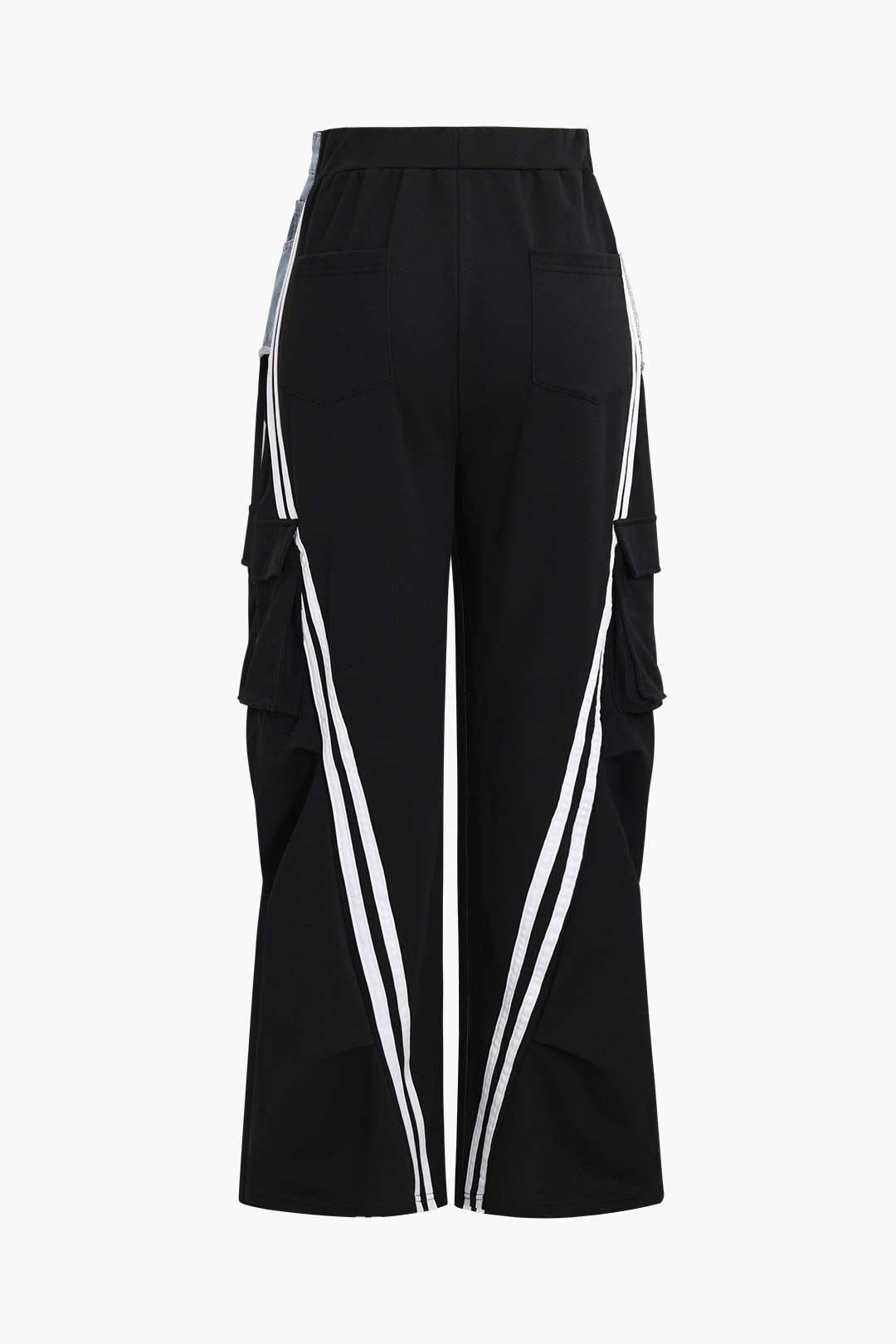 Denim Patchwork Pocket Trousers - REBECATHELABEL