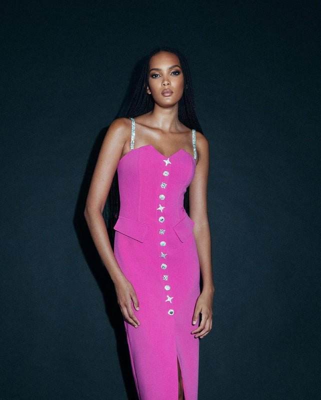 Detachable Spaghetti Strap Backless dress - REBECATHELABEL