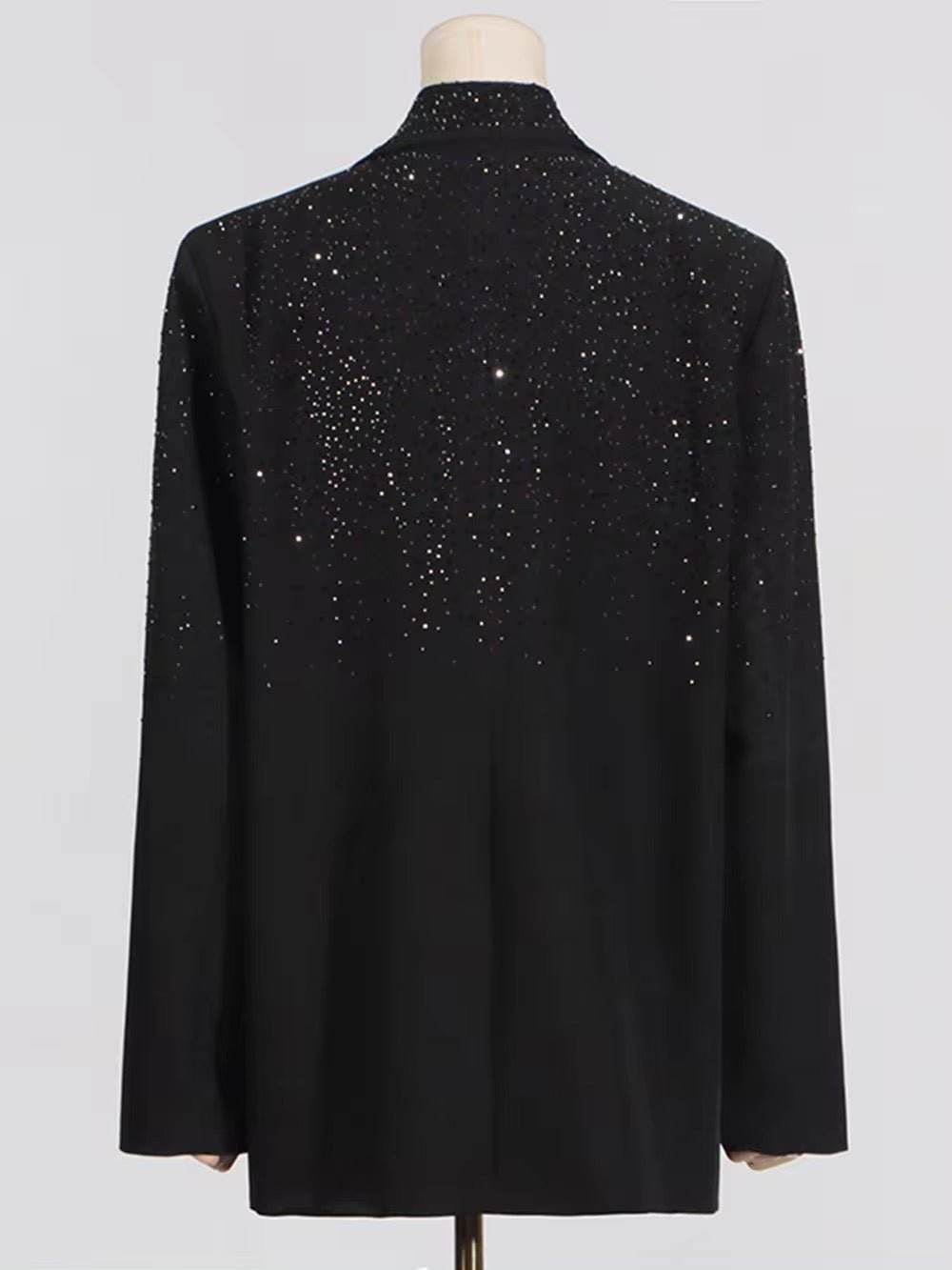 Diamond Blazer Black Single Button Loose - REBECATHELABEL