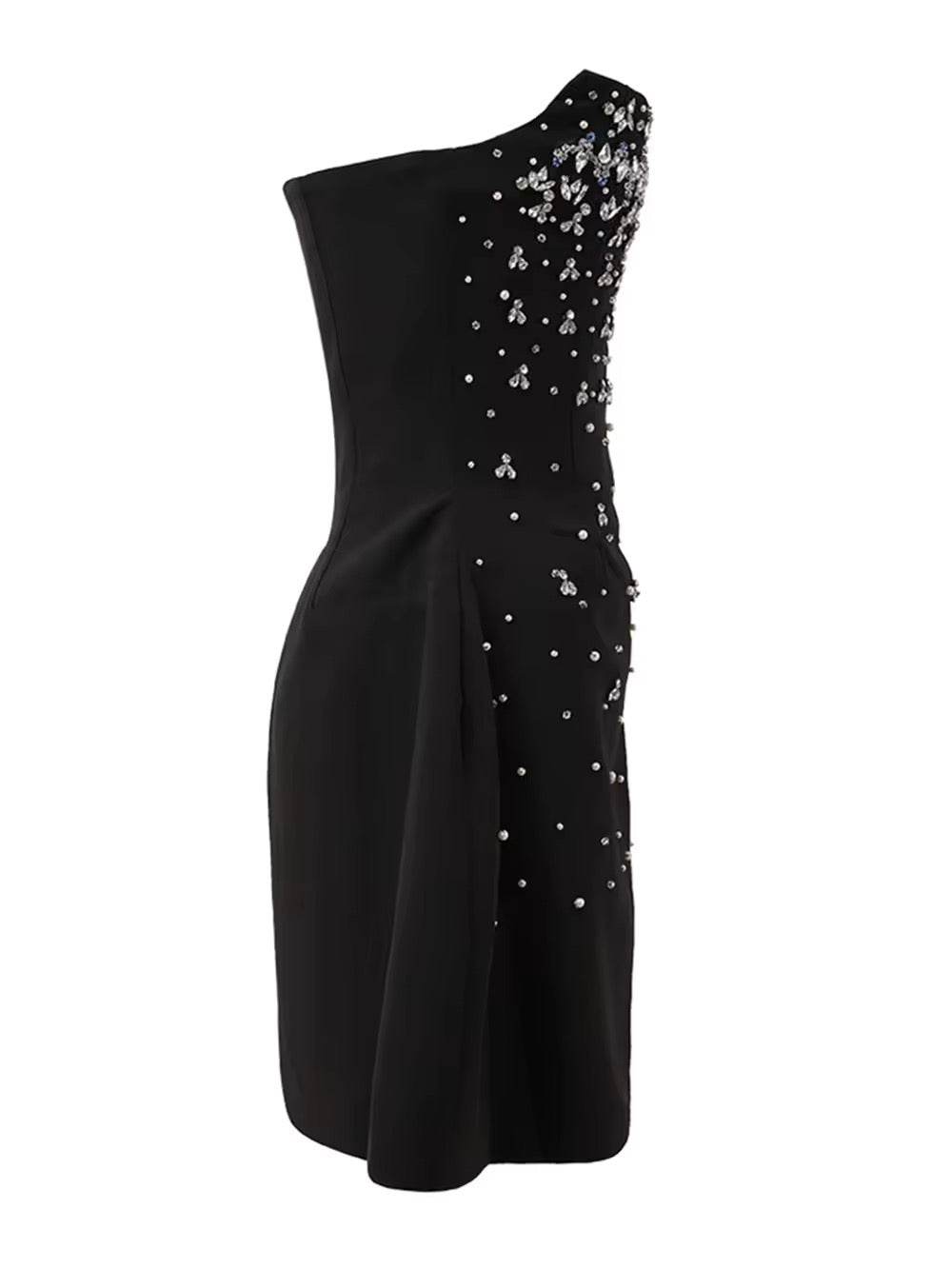 Diamond Strapless High Waisted A-line Party Dress - REBECATHELABEL