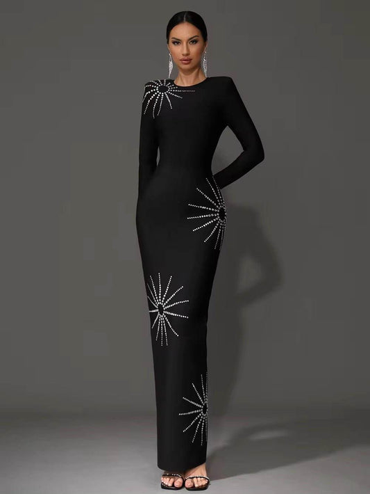 Diamond Tight Maxi Bandage Dress - REBECATHELABEL