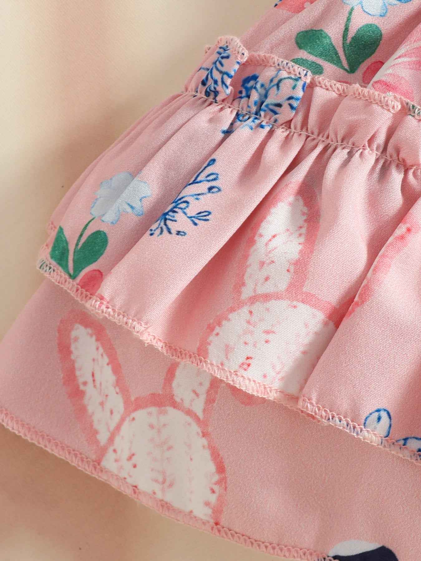 Children's Easter Bunny Long Sleeve Bodysuit and Pants Set with Headband