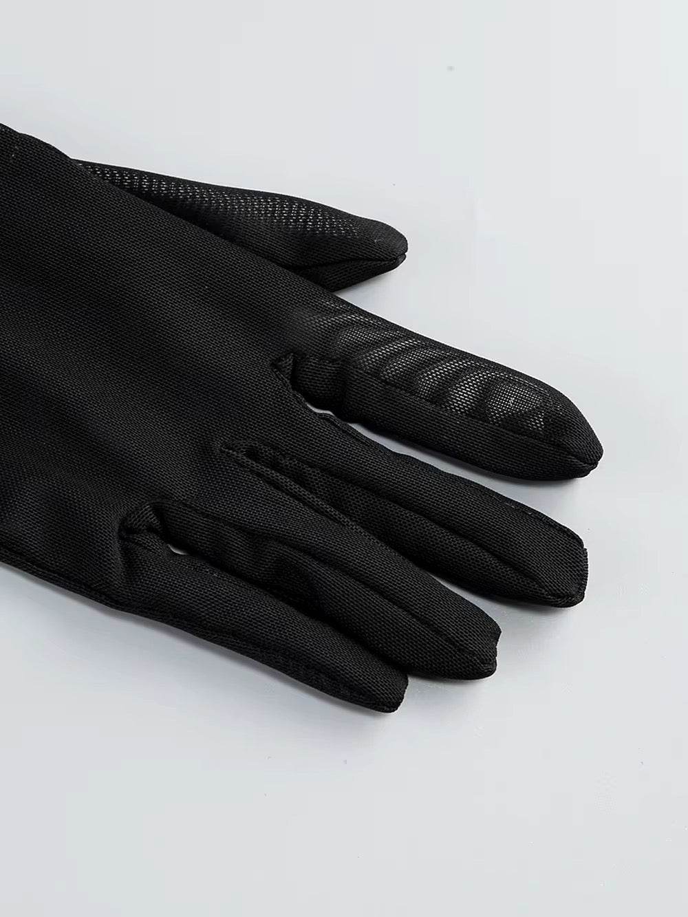 Gloves+Top+Skirt 3-piece Set Sexy Strapless Lace up Top Pleated Long Skirt Set - REBECATHELABEL