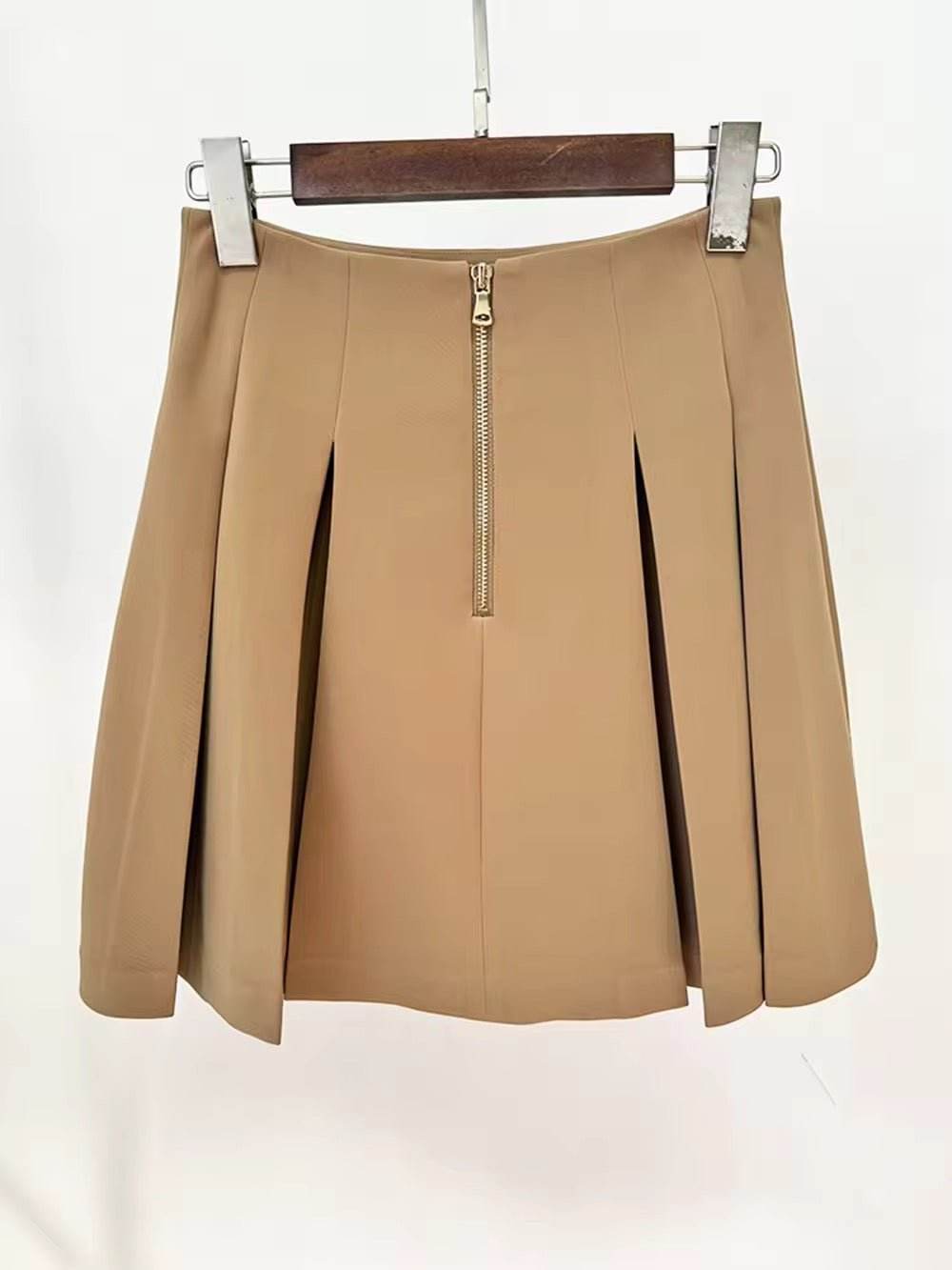 High jupe Waisted faldas Female saia Pleated falda skirt - REBECATHELABEL
