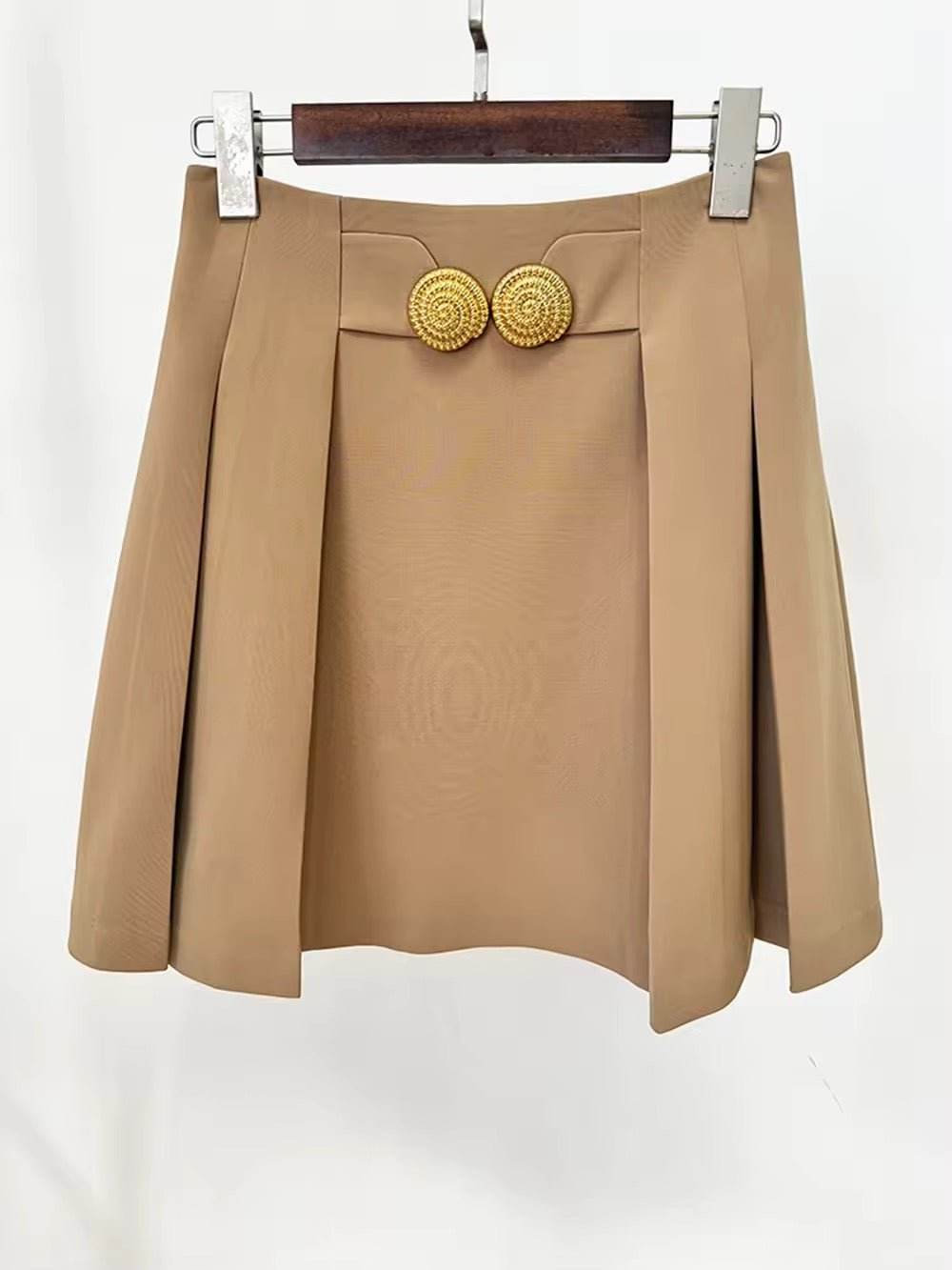 High jupe Waisted faldas Female saia Pleated falda skirt - REBECATHELABEL