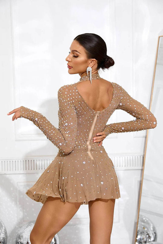 Julieta Sheer Mesh Mini Dress - REBECATHELABEL