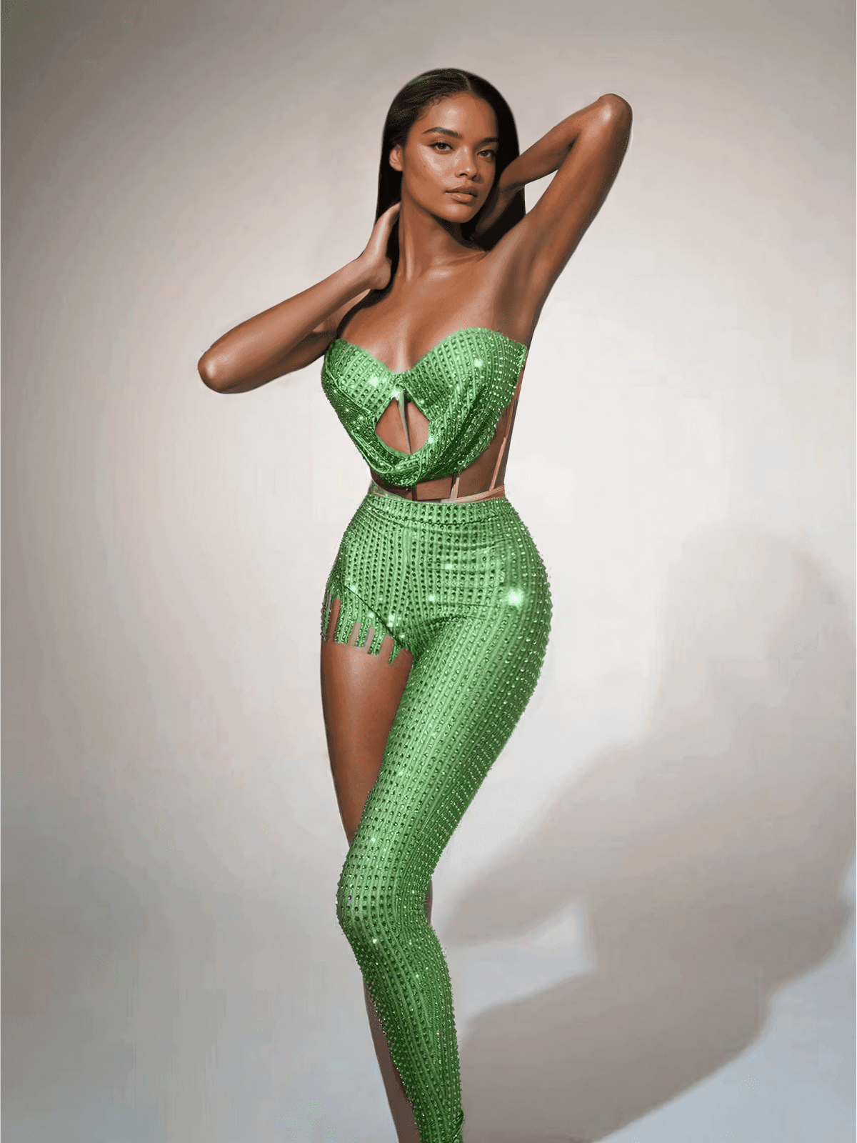 Lala Crystal Pants Set - REBECATHELABEL