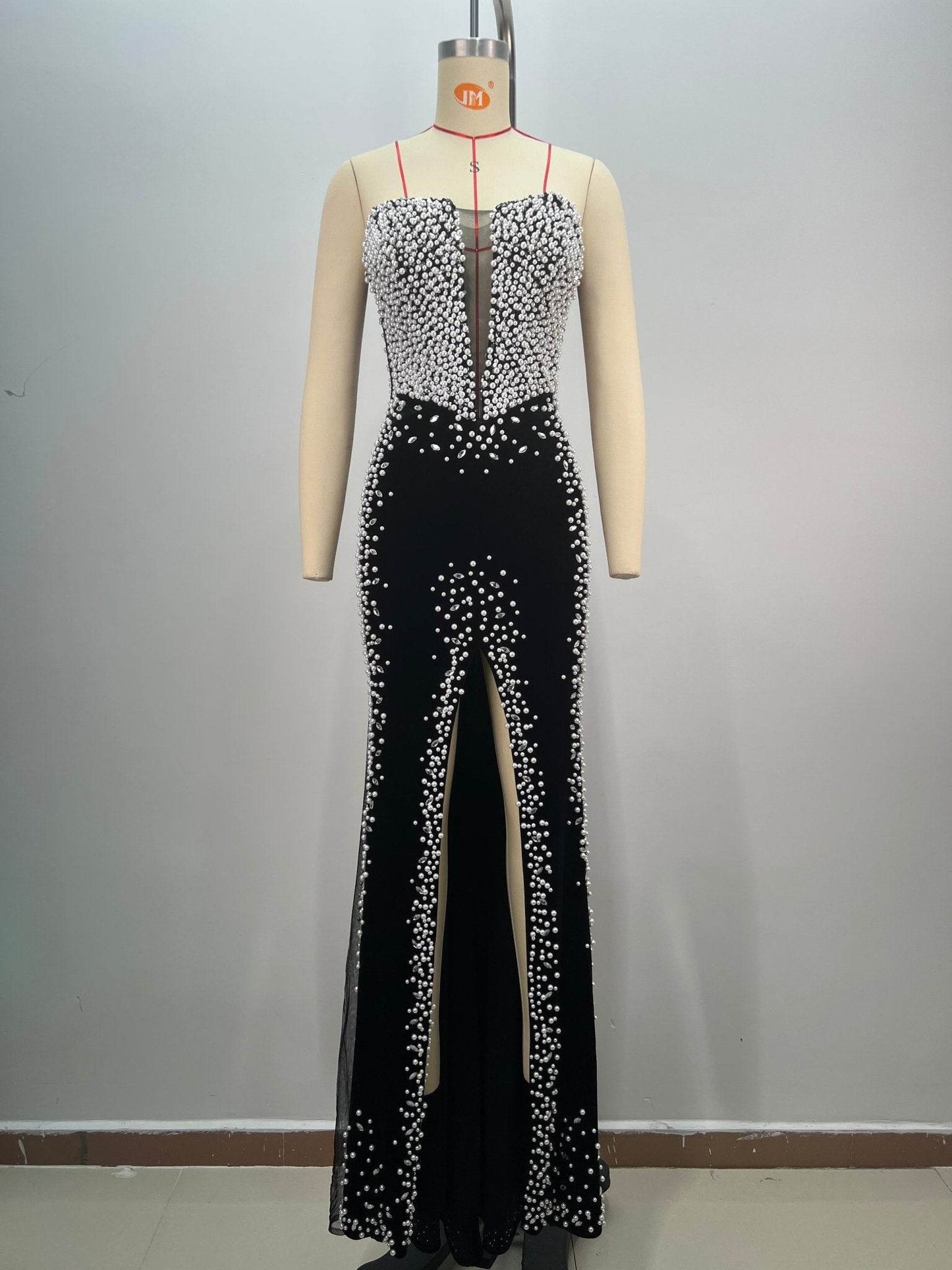 Lala pearl velvet dress - REBECATHELABEL