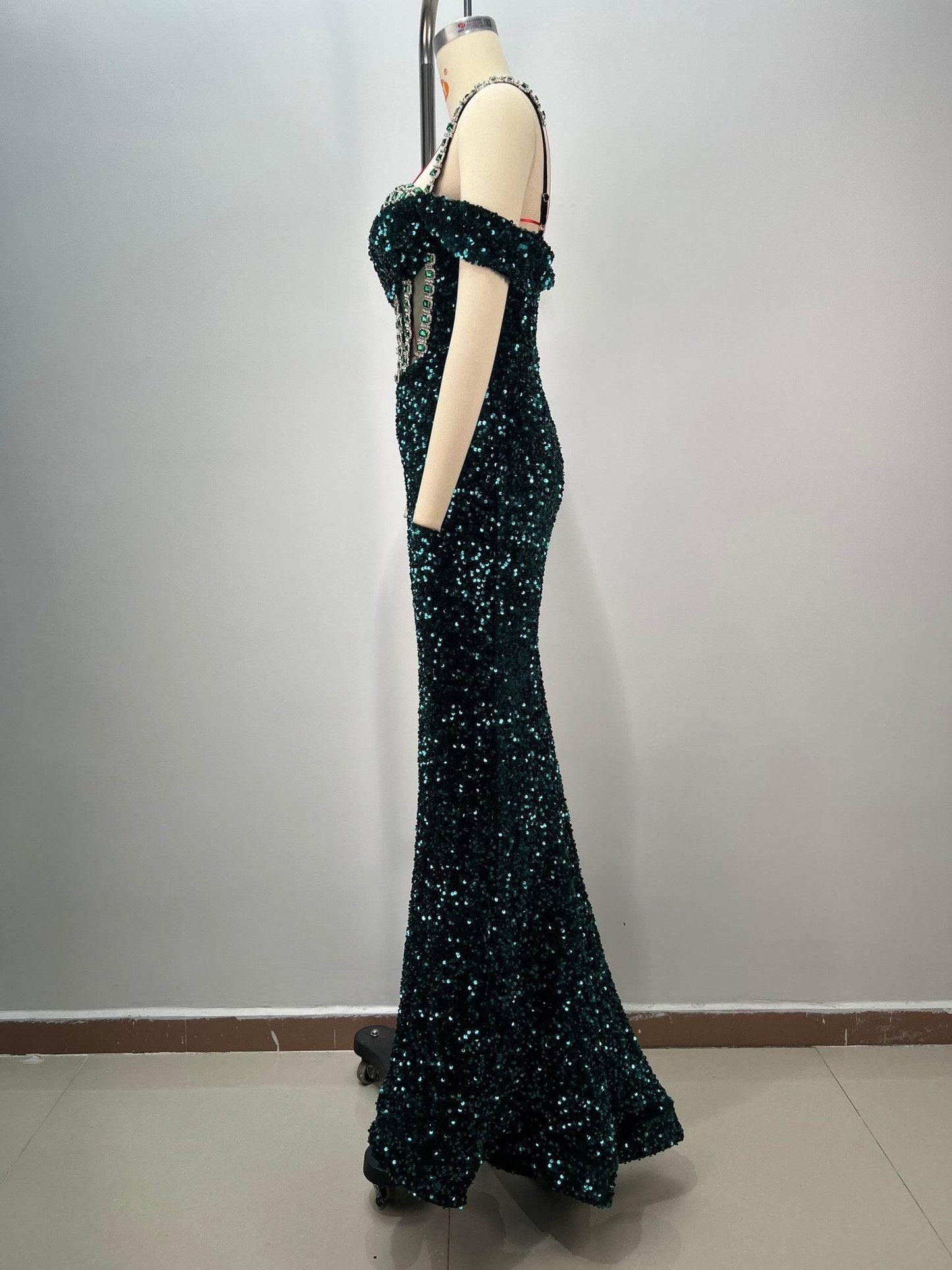 Lala sequin diamond dress - REBECATHELABEL