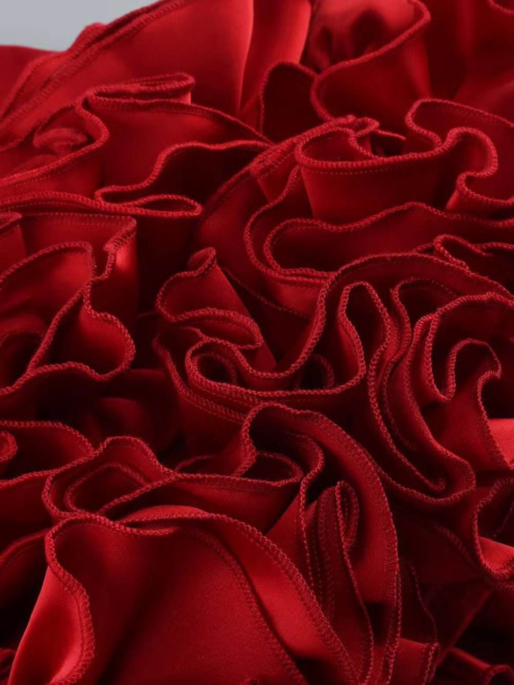 Layered Ruffle Edge Lace Up Tight Mini Dress - REBECATHELABEL