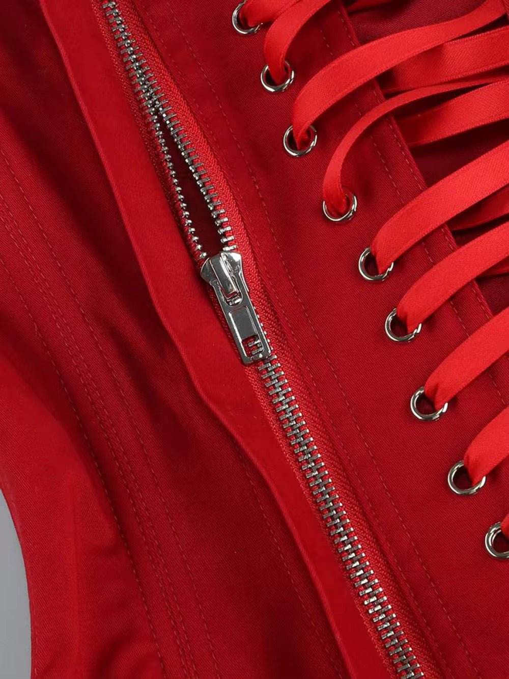 Layered Ruffle Edge Lace Up Tight Mini Dress - REBECATHELABEL