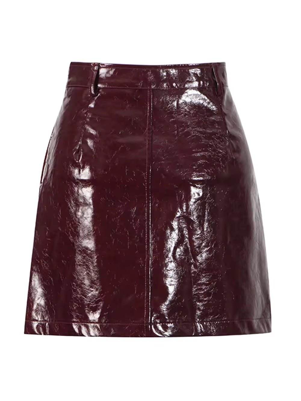 Leather Blazer Skirt Sets - REBECATHELABEL