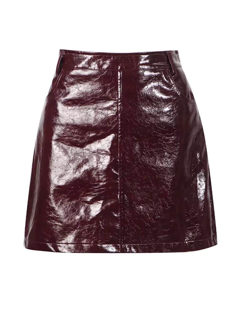 Leather Blazer Skirt Sets - REBECATHELABEL