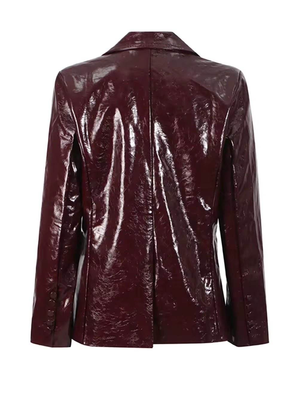 Leather Blazer Skirt Sets - REBECATHELABEL