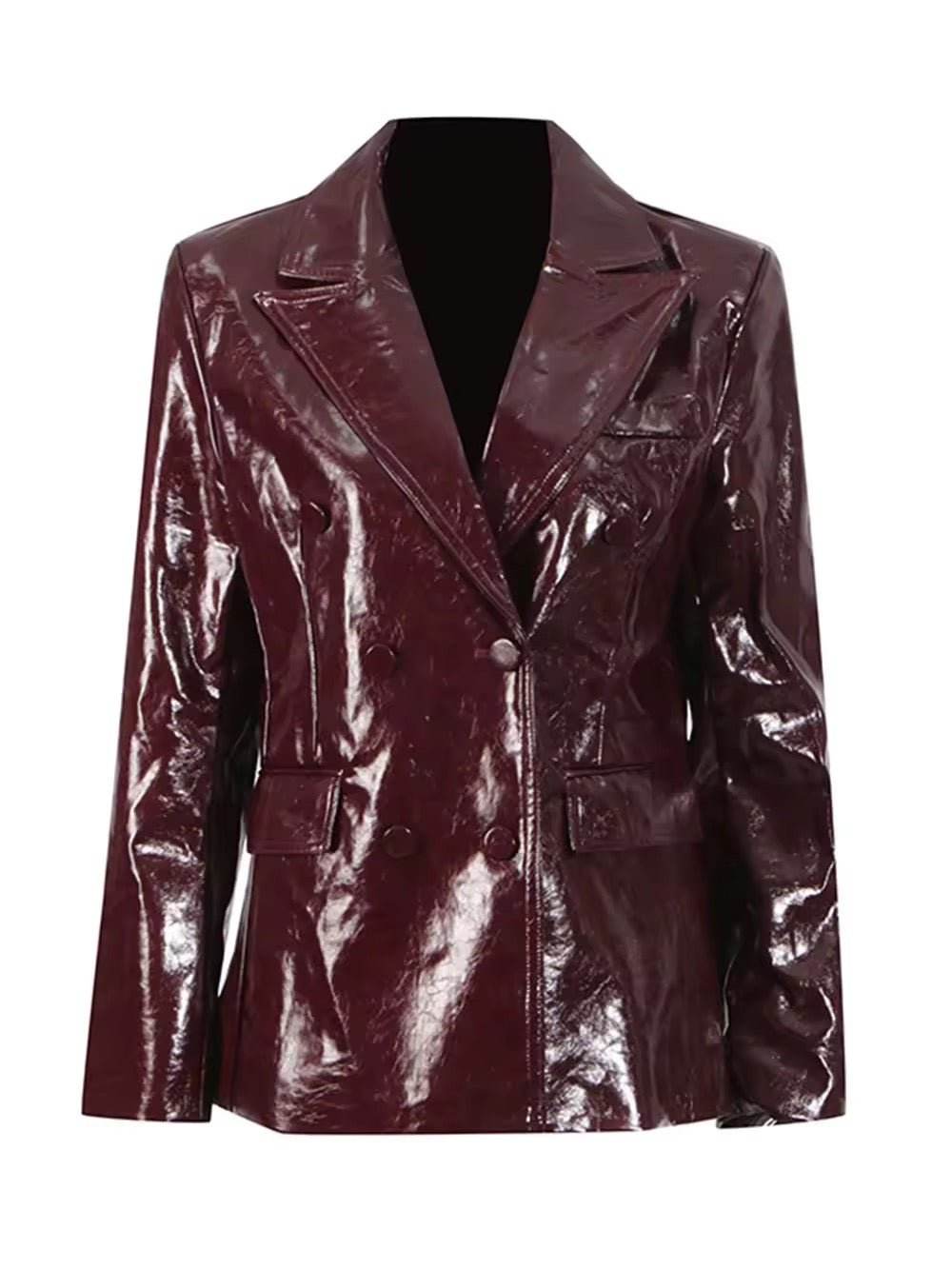 Leather Blazer Skirt Sets - REBECATHELABEL