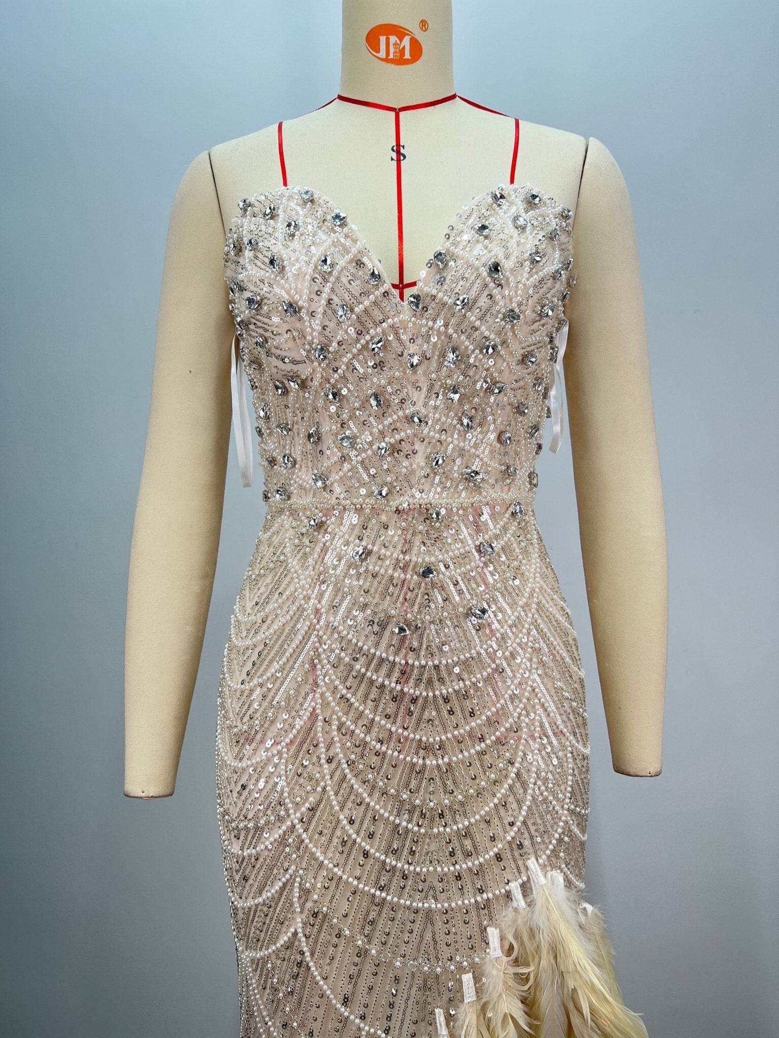 Lolo feather dress - REBECATHELABEL