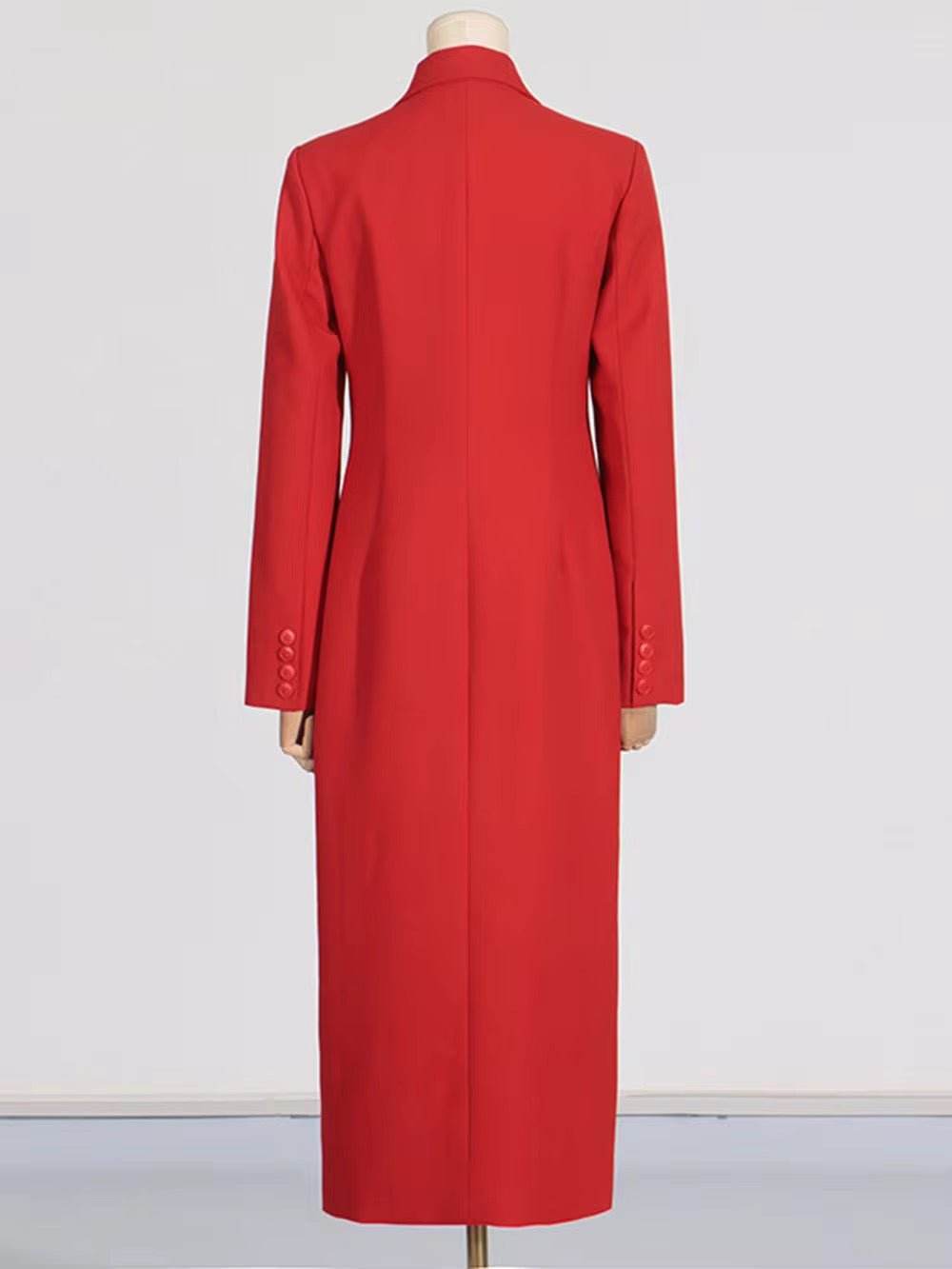 Long Biazer Trench Long Sleeve Double-Breasted - REBECATHELABEL