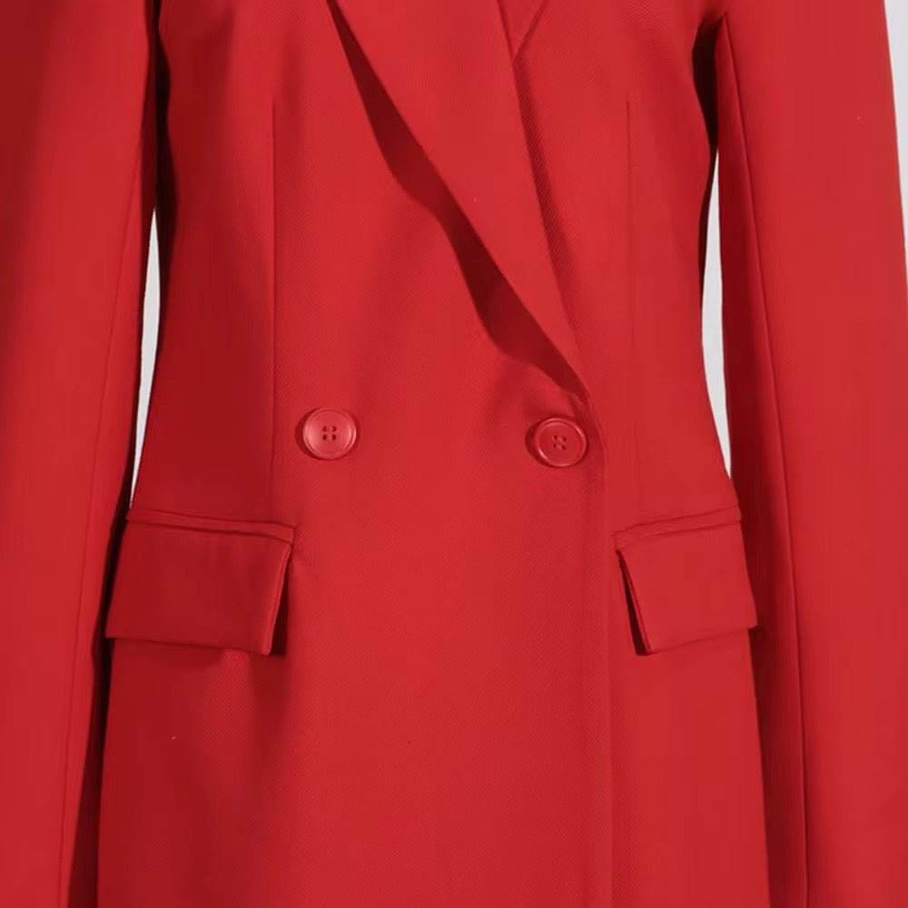 Long Biazer Trench Long Sleeve Double-Breasted - REBECATHELABEL