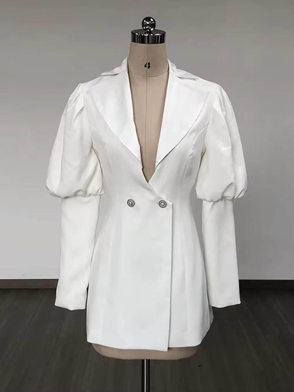 Long Sleeved Blazer Double Breasted Bodycon Dress - REBECATHELABEL