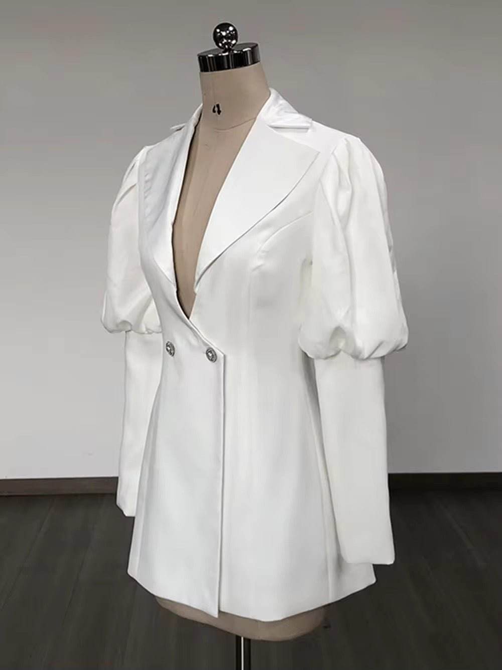 Long Sleeved Blazer Double Breasted Bodycon Dress - REBECATHELABEL