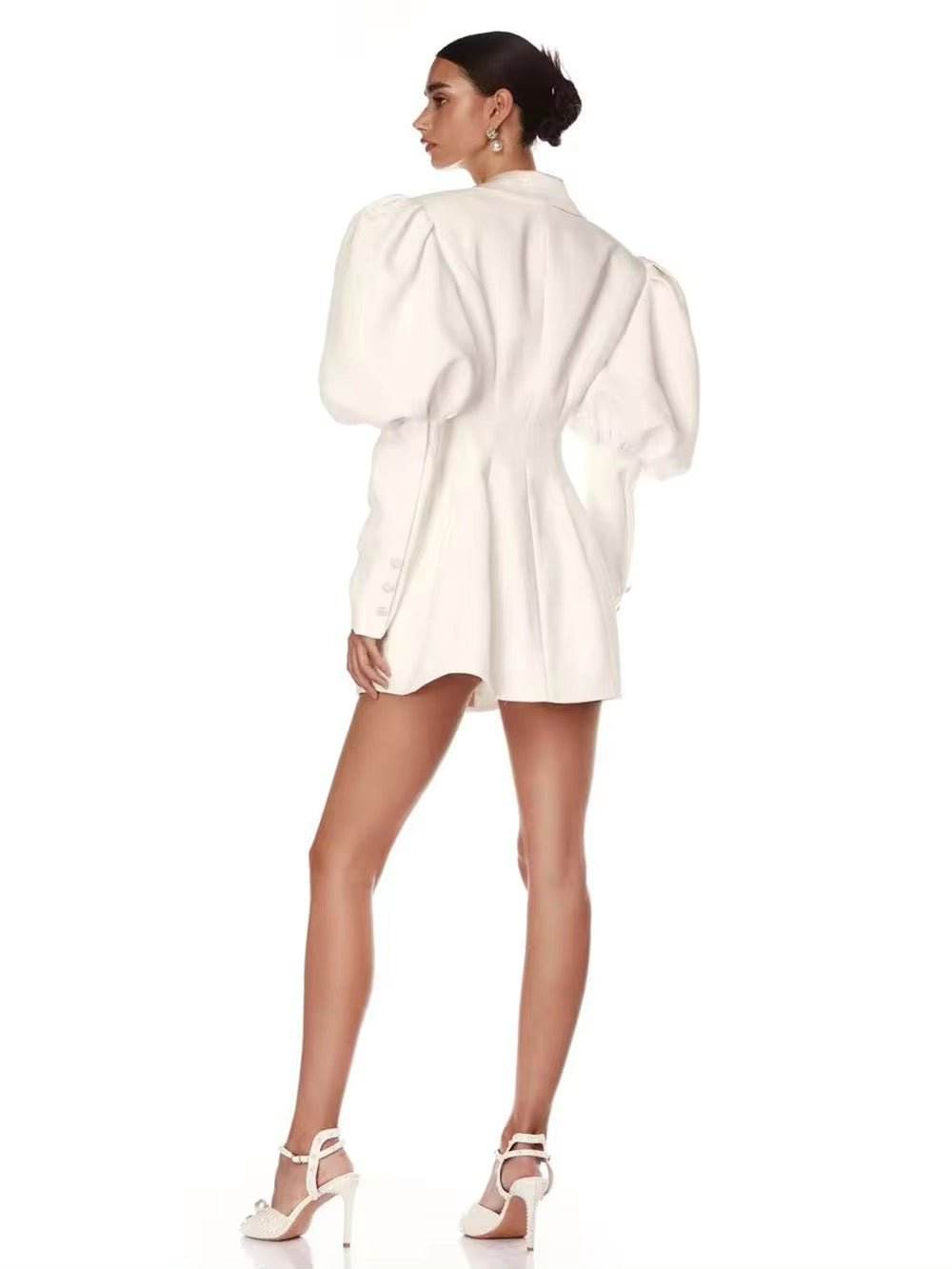 Long Sleeved Blazer Double Breasted Bodycon Dress - REBECATHELABEL