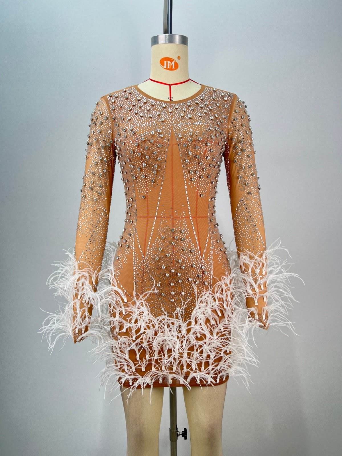 Lorah feather dress - REBECATHELABEL