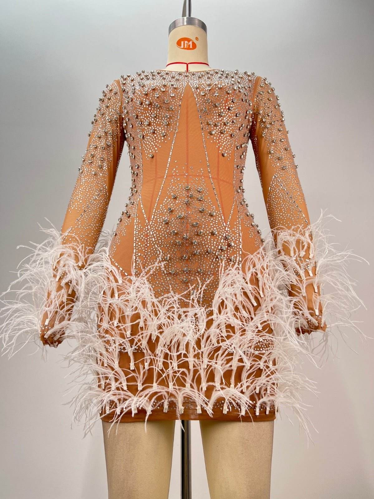 Lorah feather dress - REBECATHELABEL