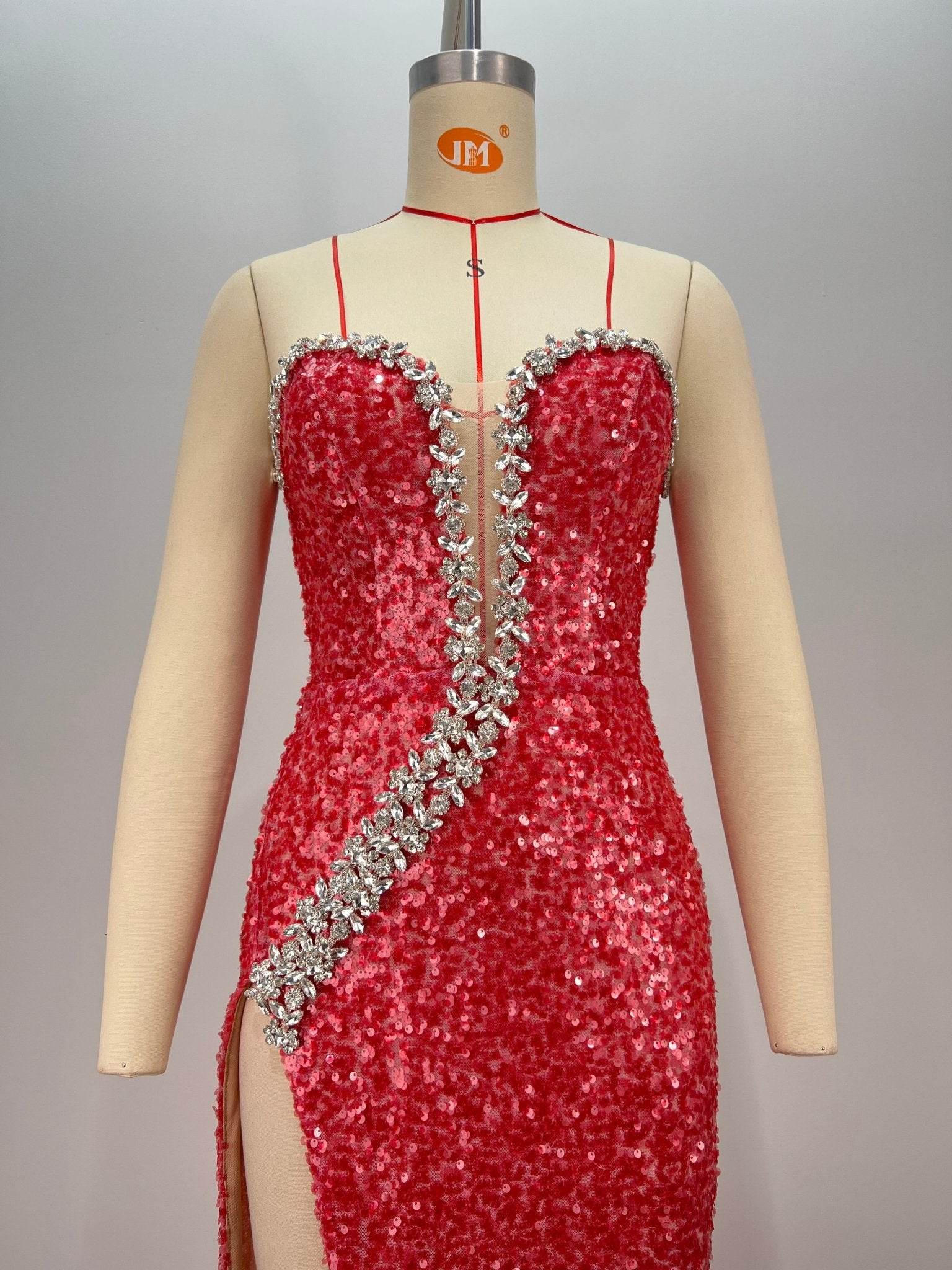 Lulu sequin diamond dress - REBECATHELABEL