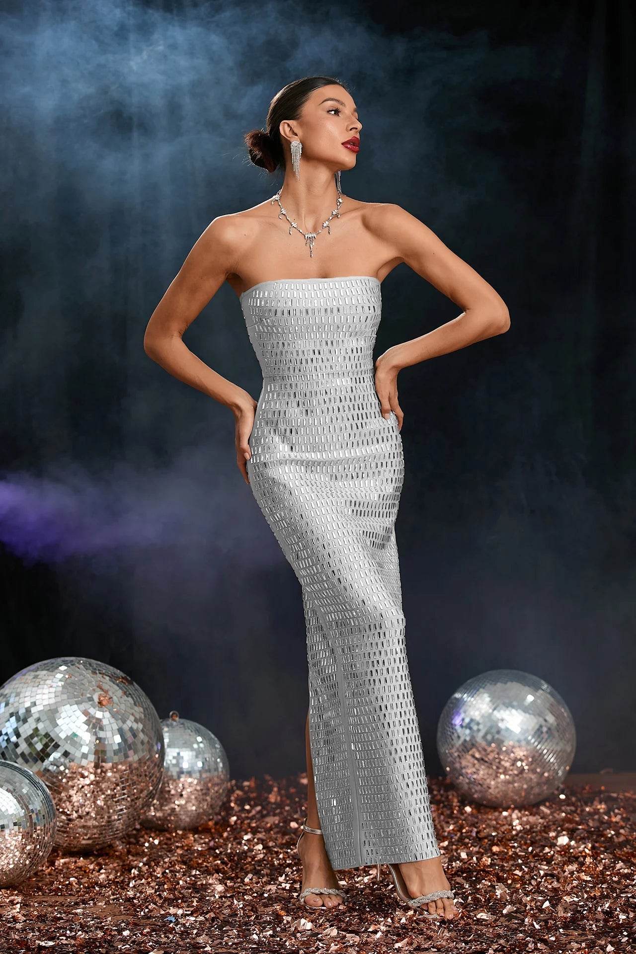 Mariella Strapless Maxi Dress - REBECATHELABEL