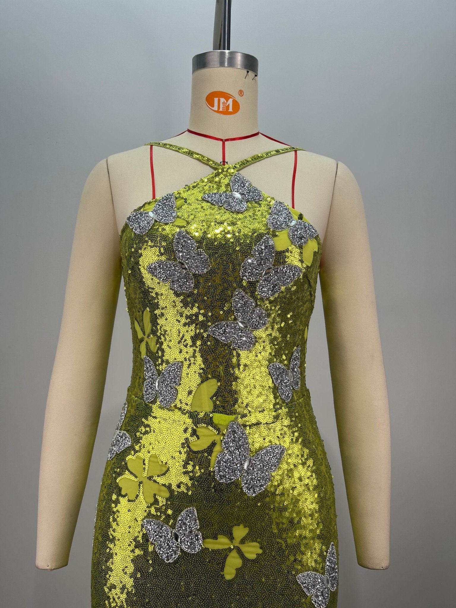 Milan sequin butterfly dress - REBECATHELABEL