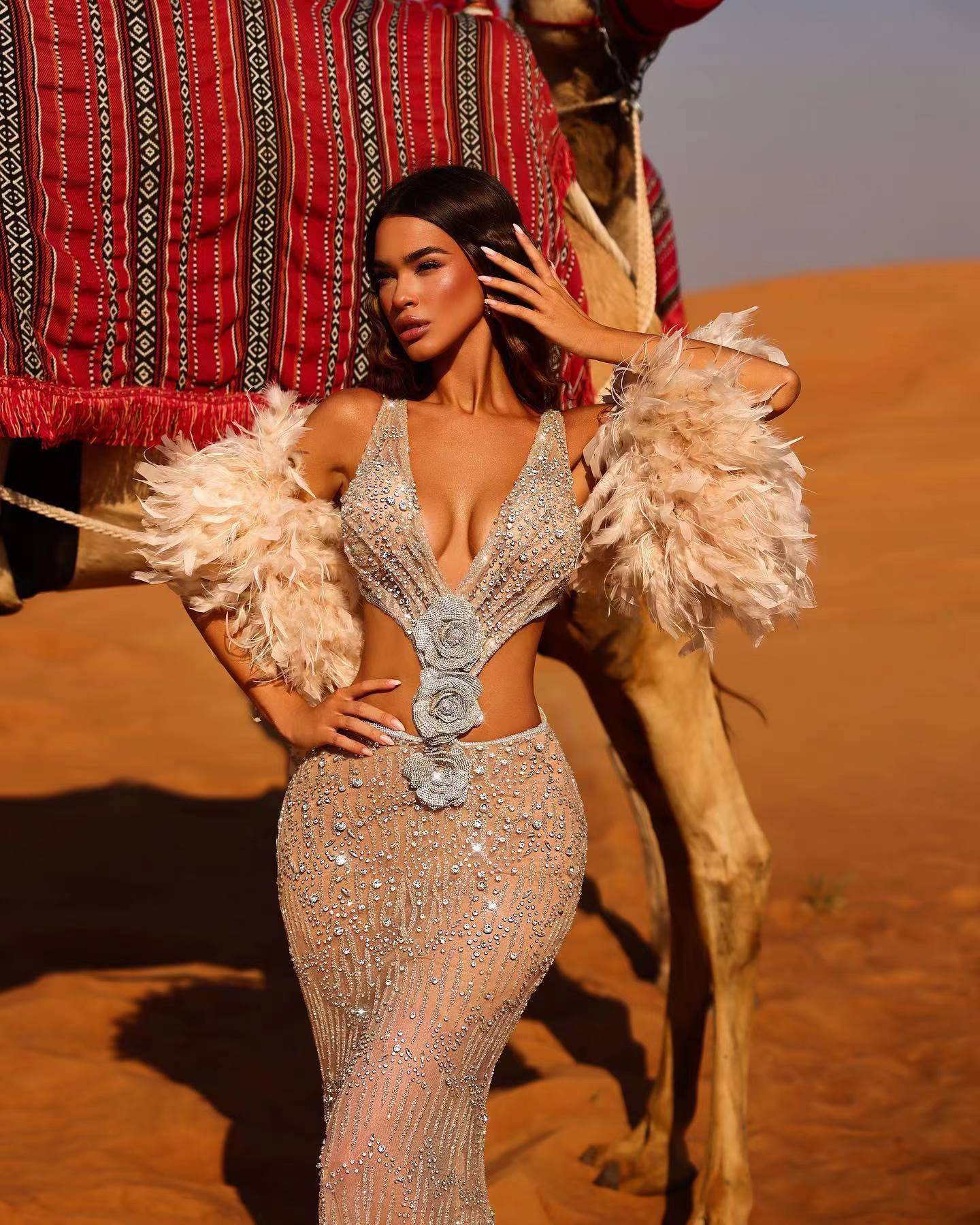 Milan sequins and pearls maxi floor length dress - REBECATHELABEL