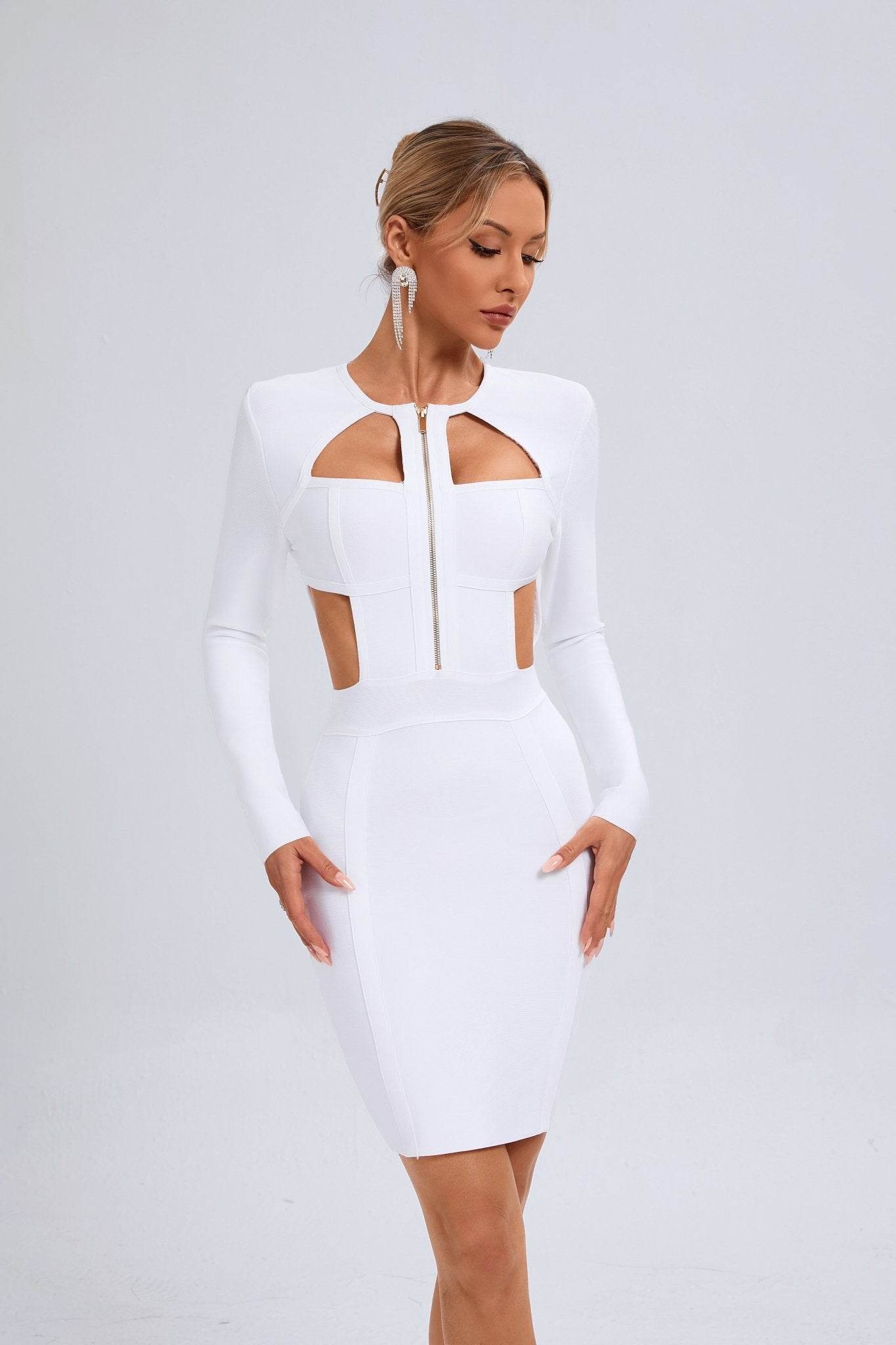 Milan white bandage dress - REBECATHELABEL