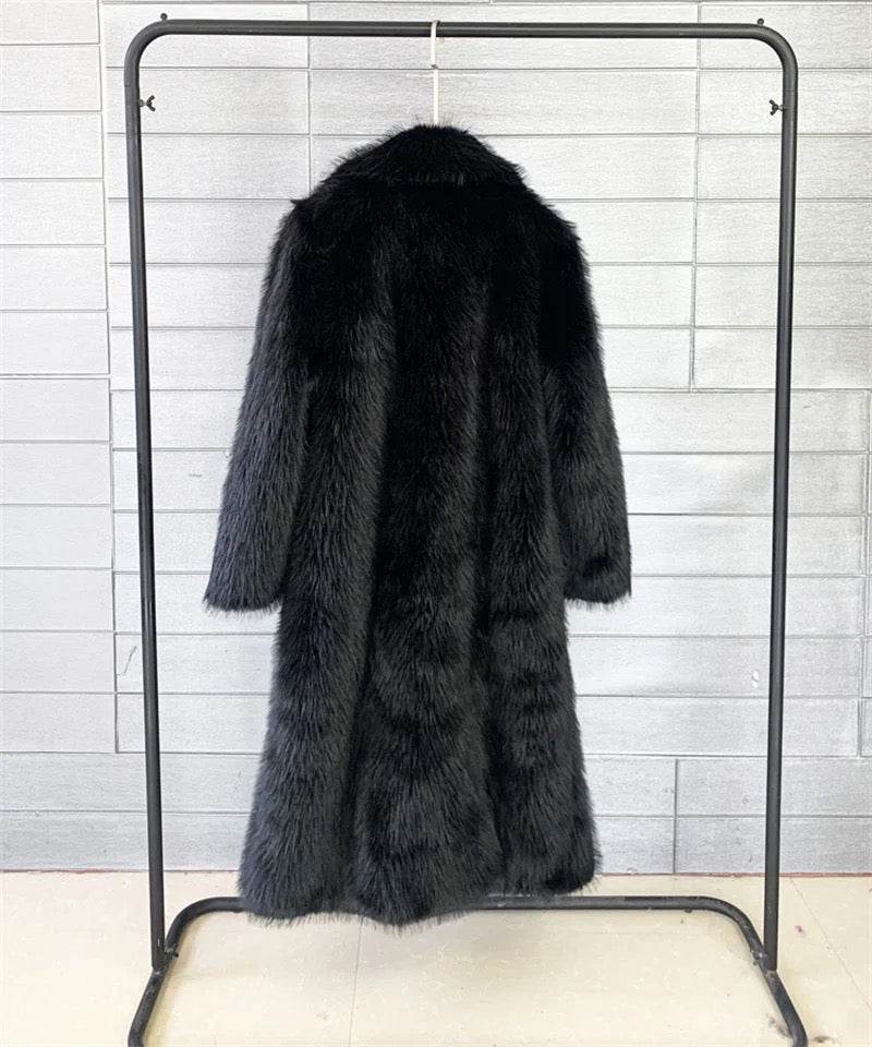 Mix Fox Faux Long Sleeve long coat - REBECATHELABEL