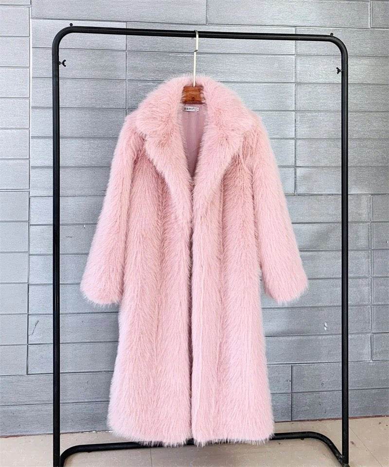 Mix Fox Faux Long Sleeve long coat - REBECATHELABEL