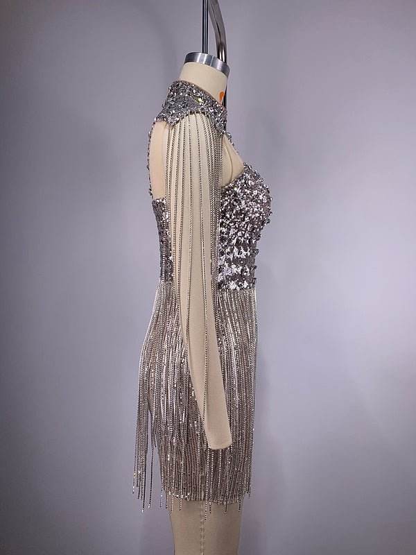 Nana sequin diamond dress - REBECATHELABEL