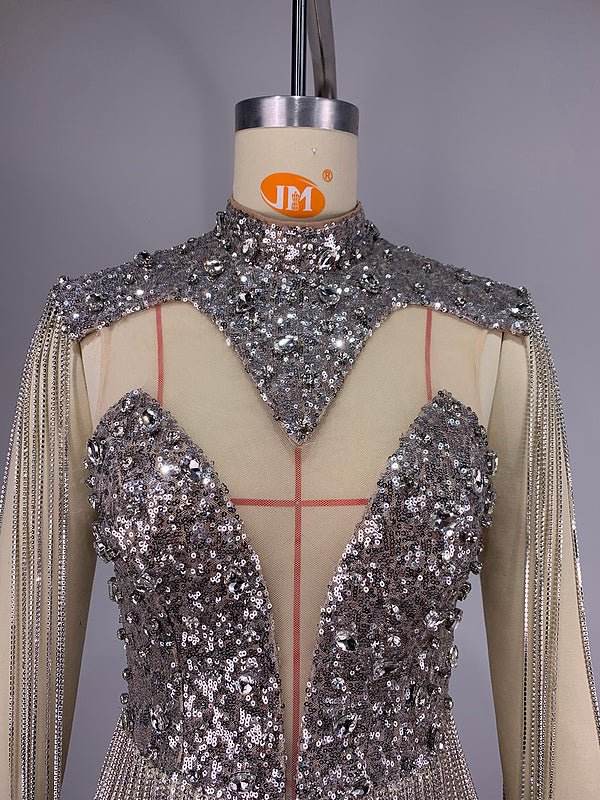 Nana sequin diamond dress - REBECATHELABEL