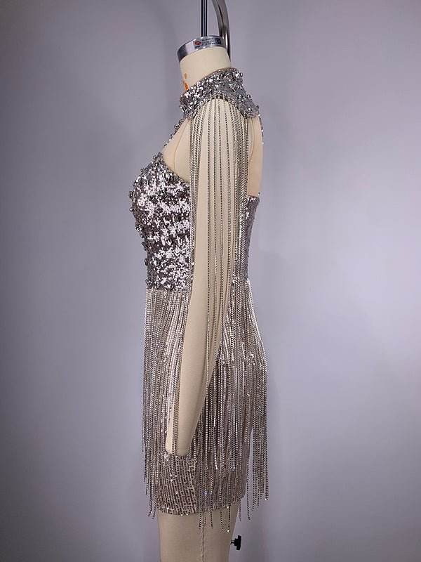 Nana sequin diamond dress - REBECATHELABEL