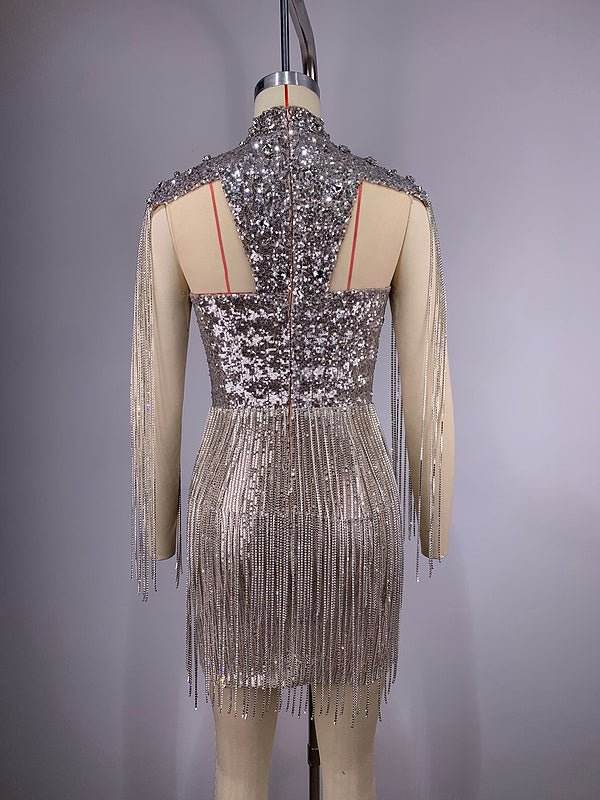 Nana sequin diamond dress - REBECATHELABEL