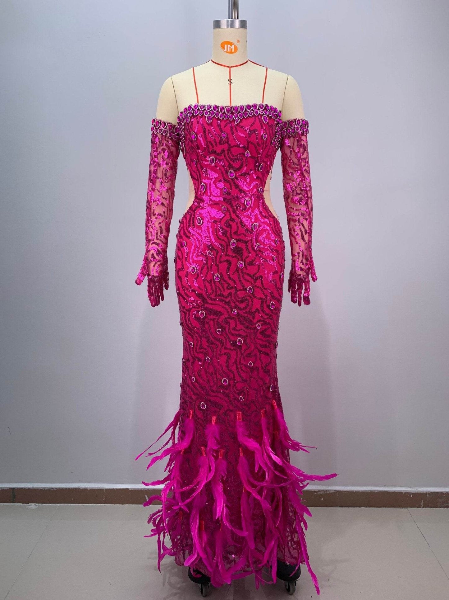 Nandy feather midi dress - REBECATHELABEL