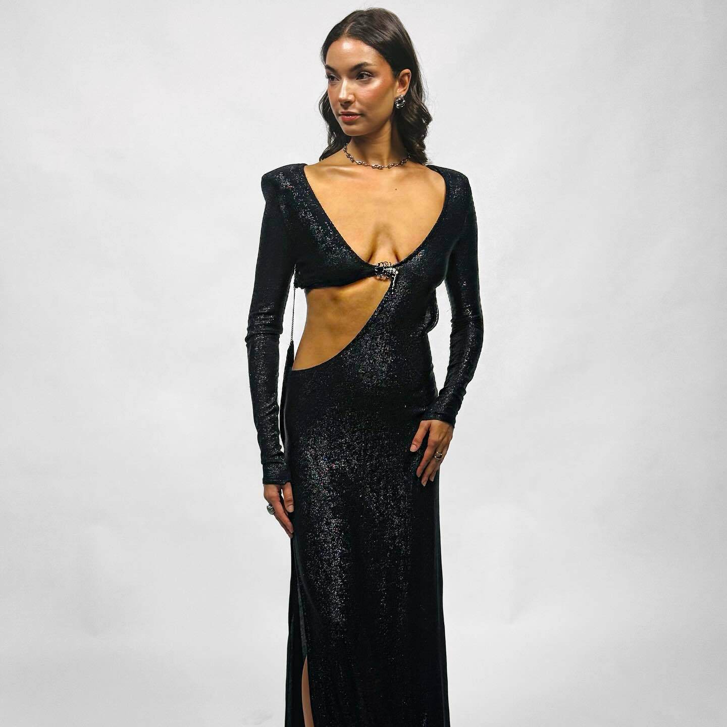 Nishe long slit dress - REBECATHELABEL