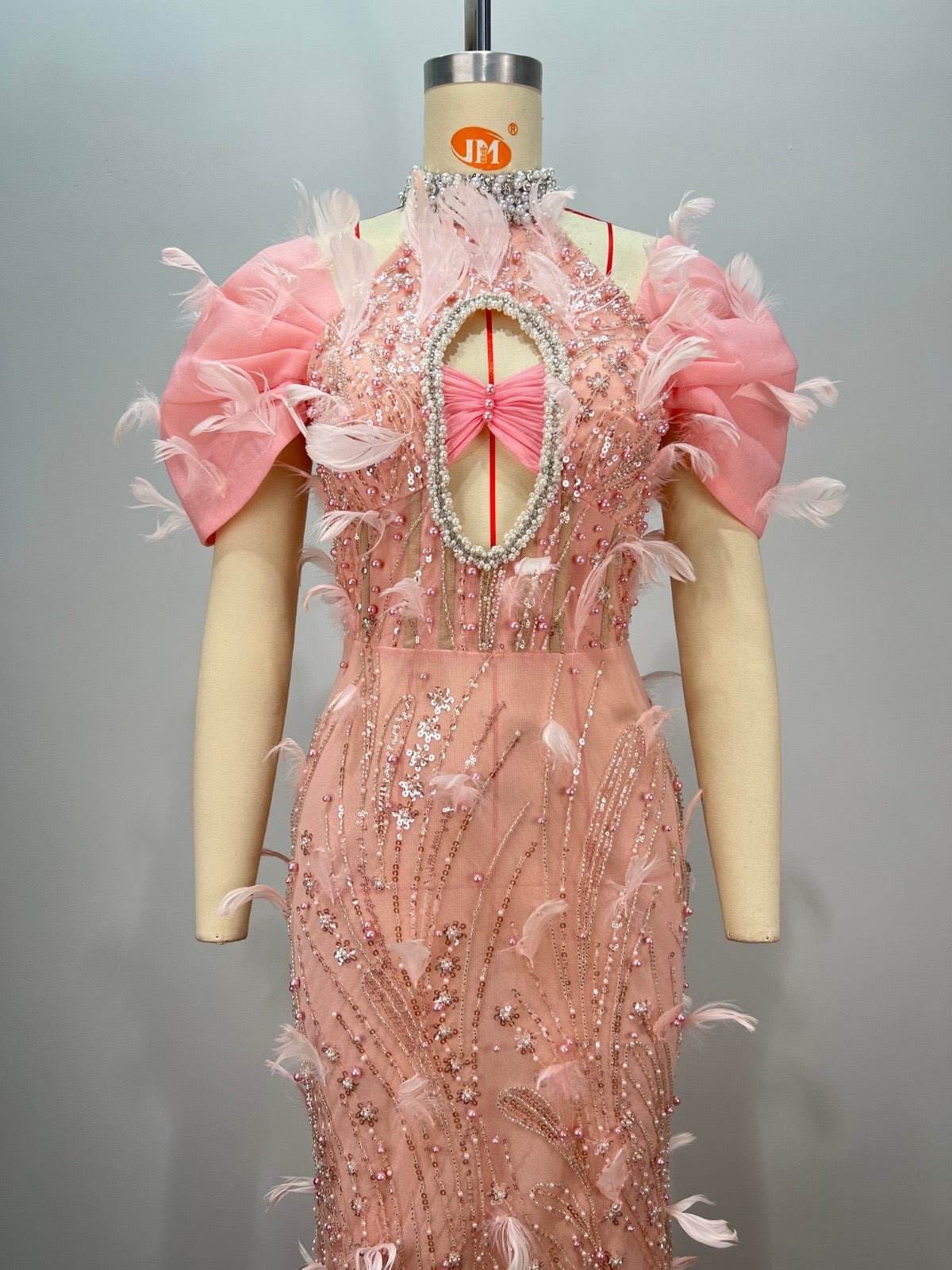 Nishe maxi feather dress - REBECATHELABEL