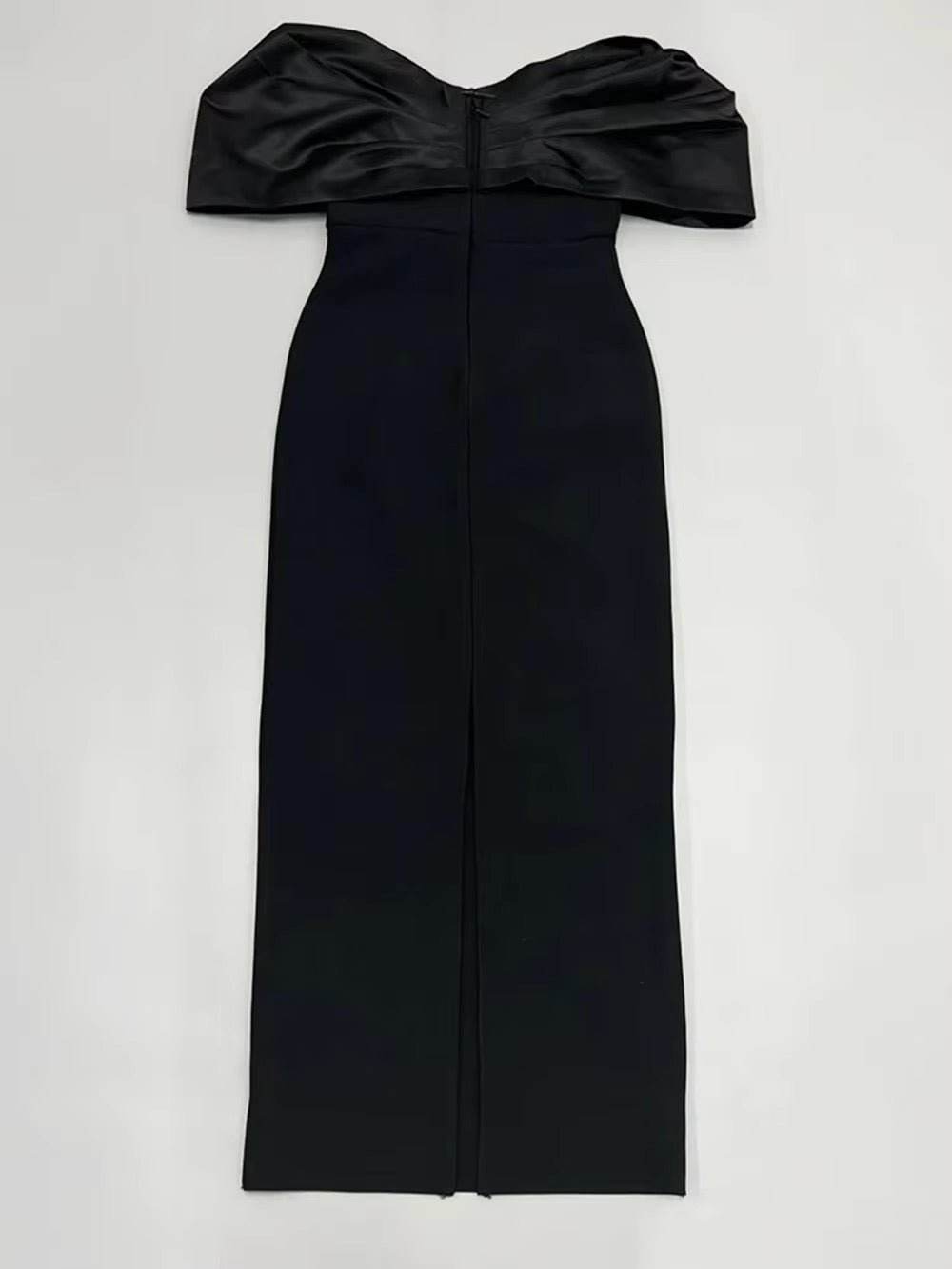 Off Shoulder Diamond Tight Maxi Bandage Dress - REBECATHELABEL