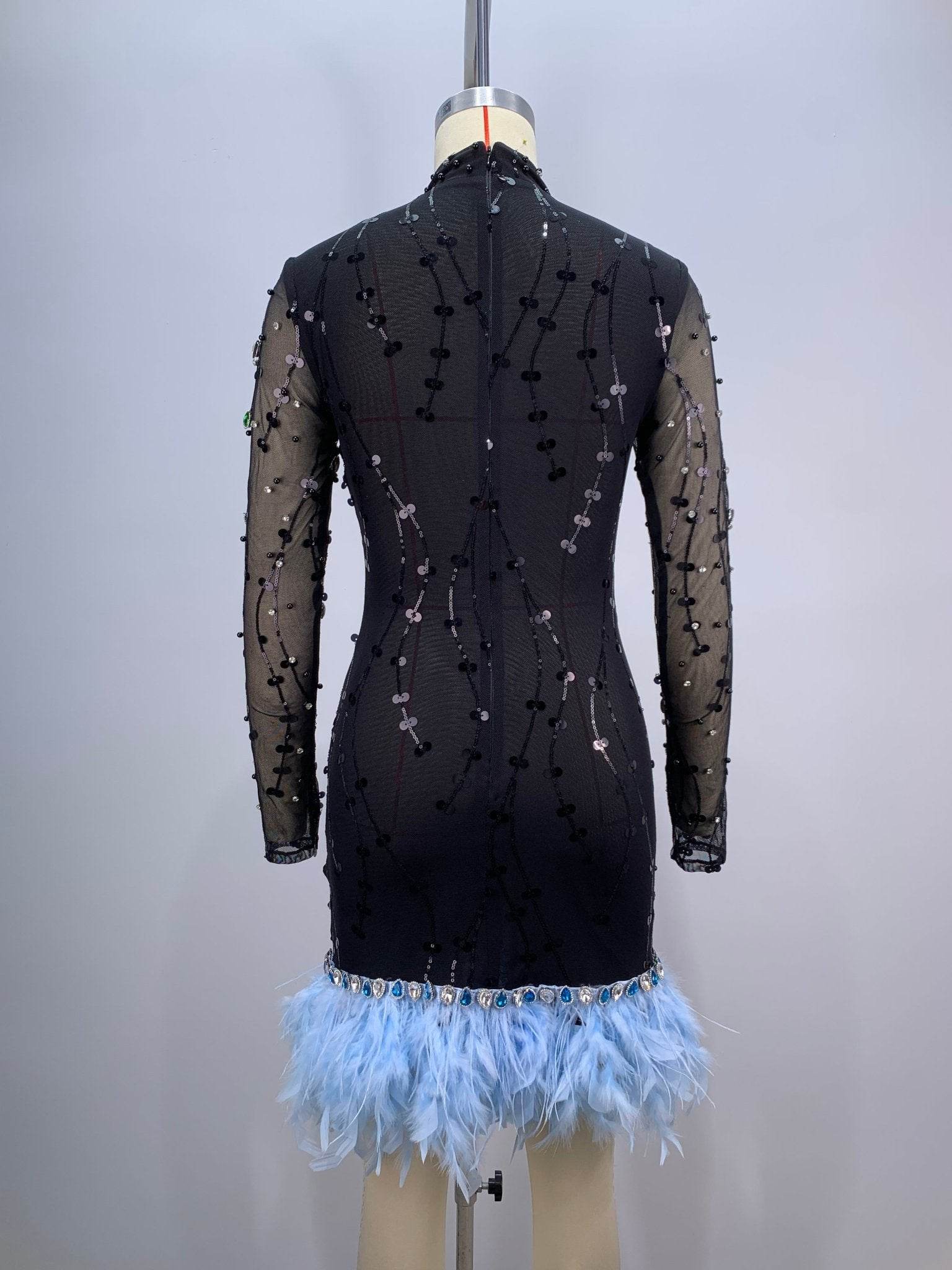 Olay feather dress - REBECATHELABEL