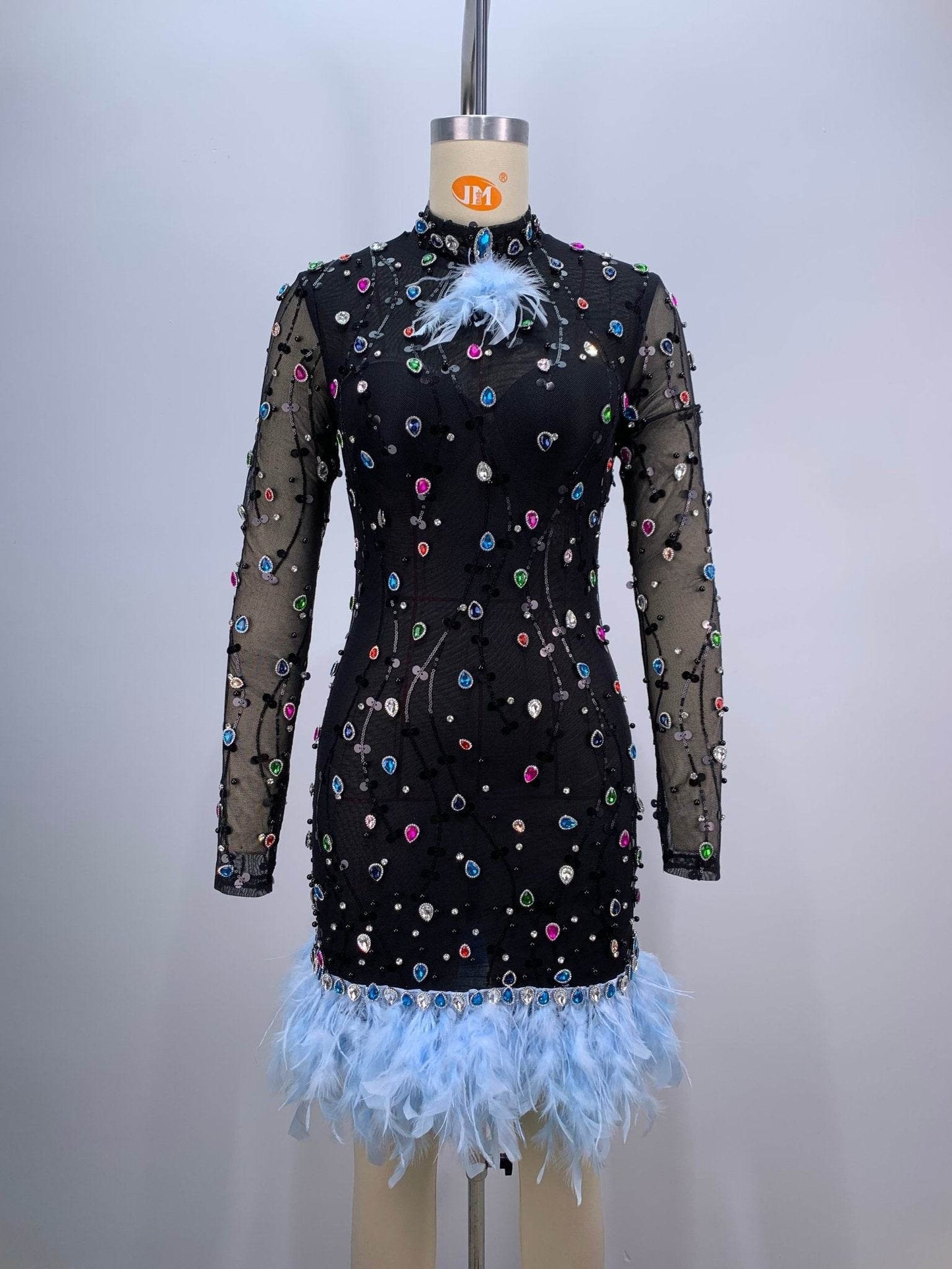 Olay feather dress - REBECATHELABEL