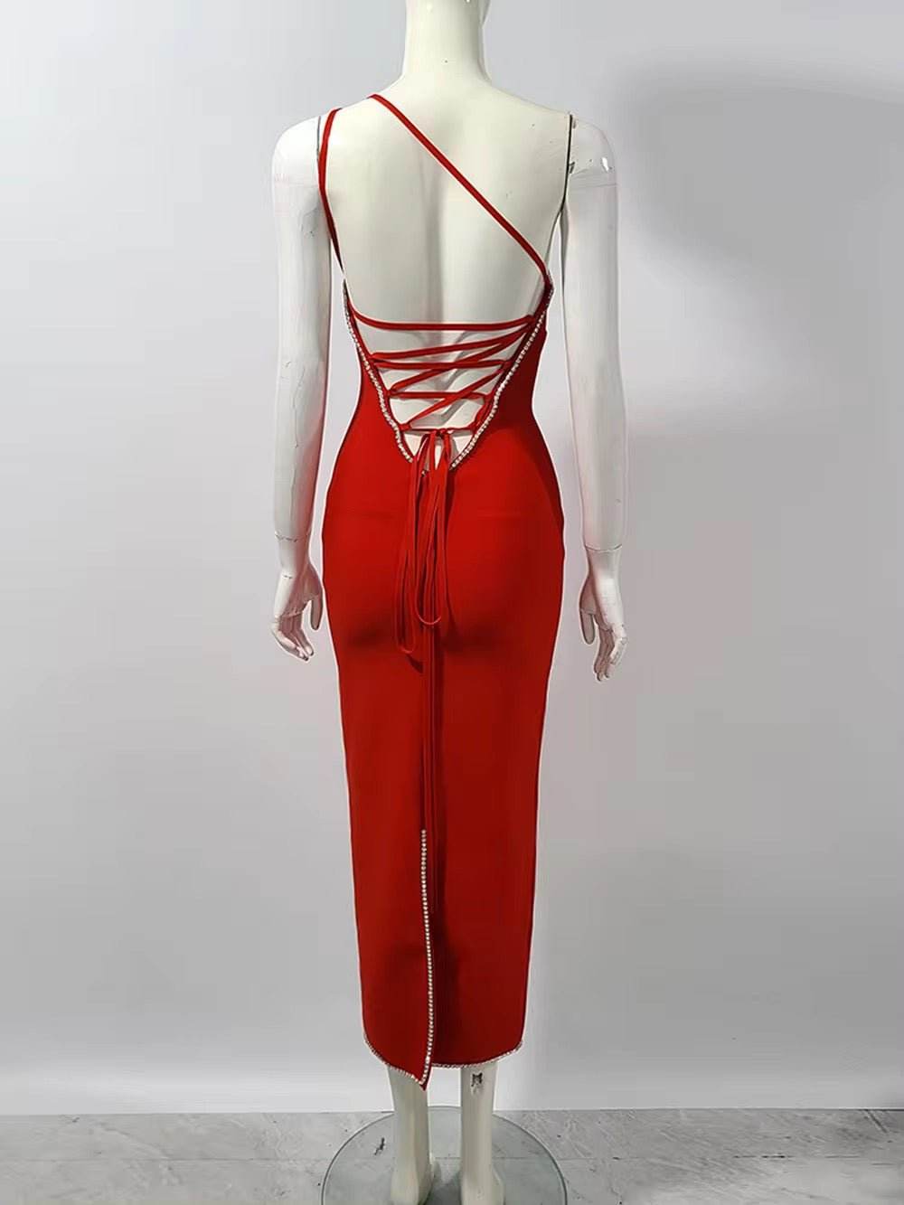 One Shoulder Bandage Dress - REBECATHELABEL