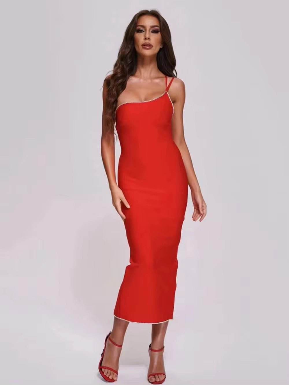 One Shoulder Bandage Dress - REBECATHELABEL