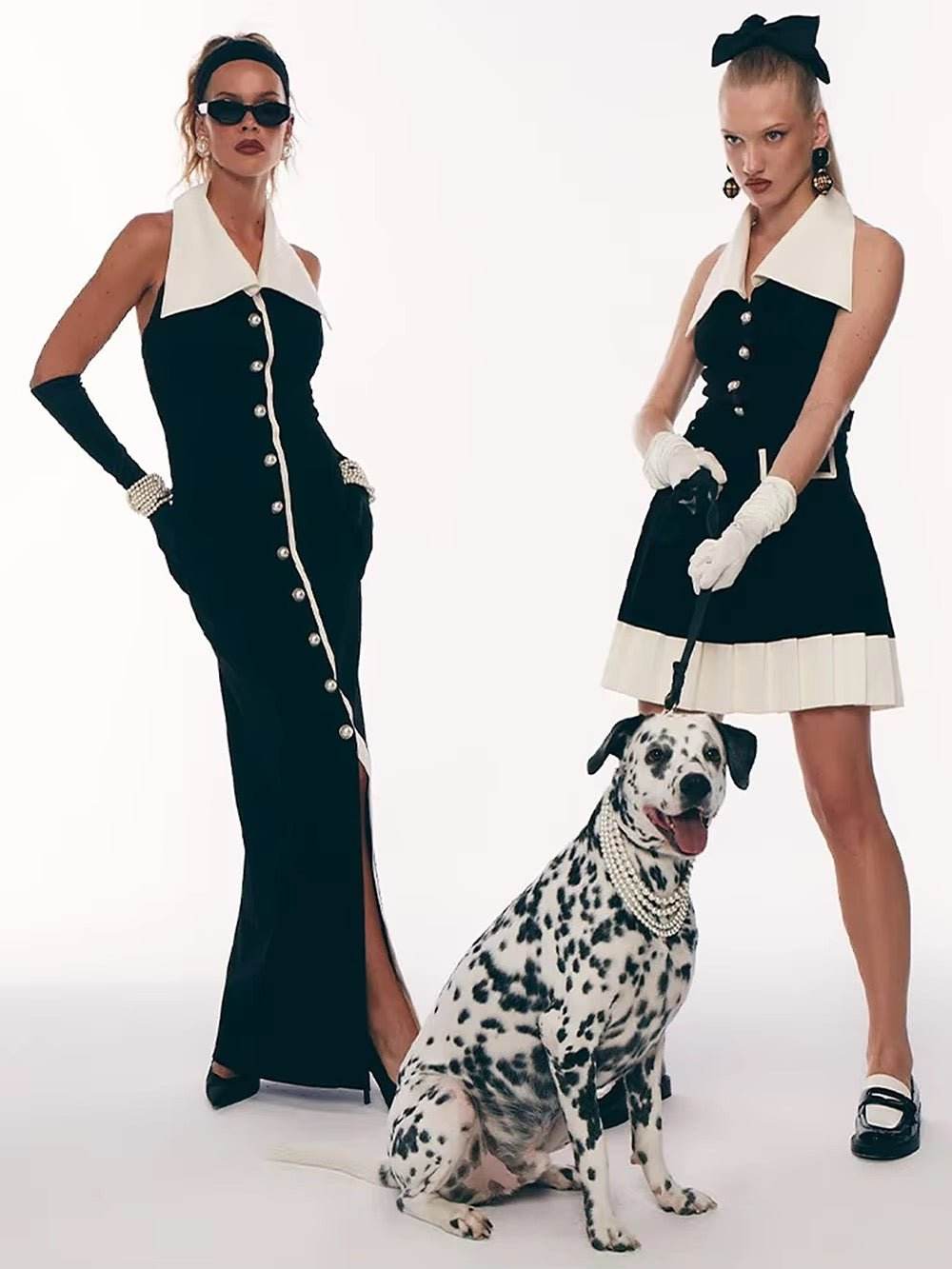 Pearl Button Backless Black Tight Maxi Dress - REBECATHELABEL