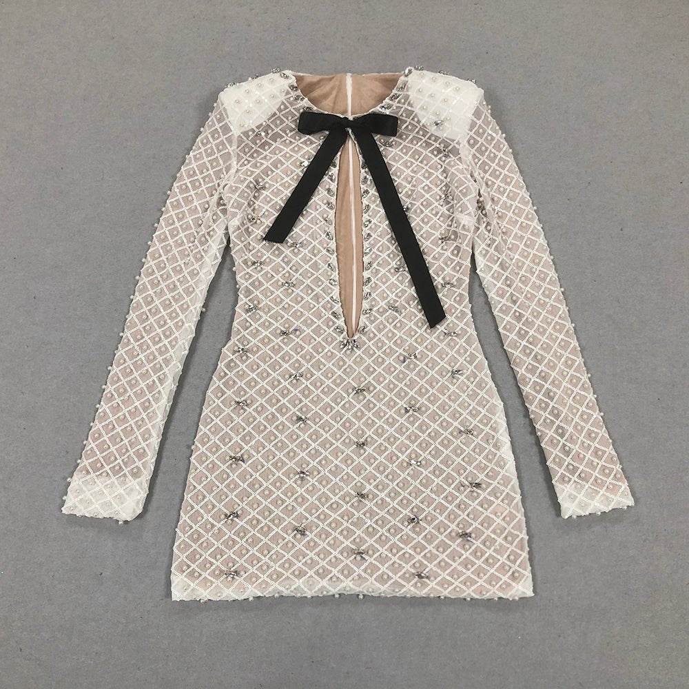 Pearl Sequin Hollow Out Tight - REBECATHELABEL