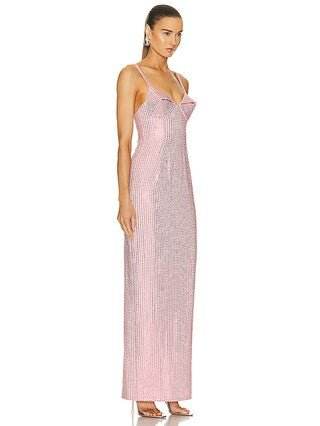 Pink Dots Glitter Spaghetti Strap Backless dress - REBECATHELABEL