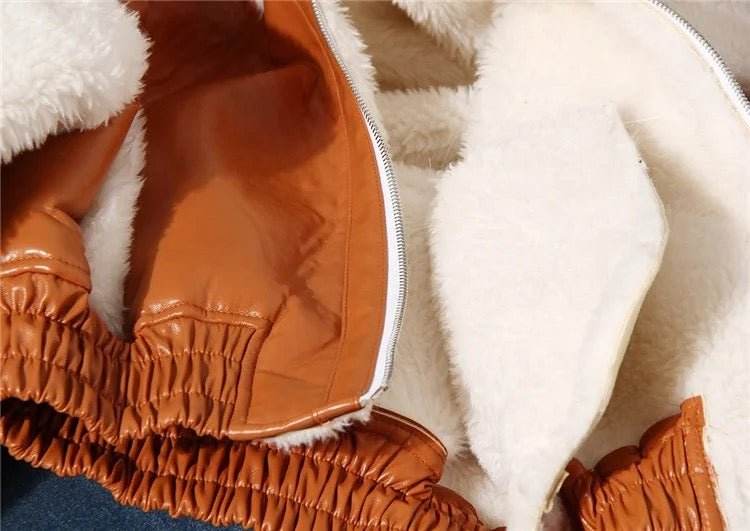 PU Leather Short Hooded jacket - REBECATHELABEL